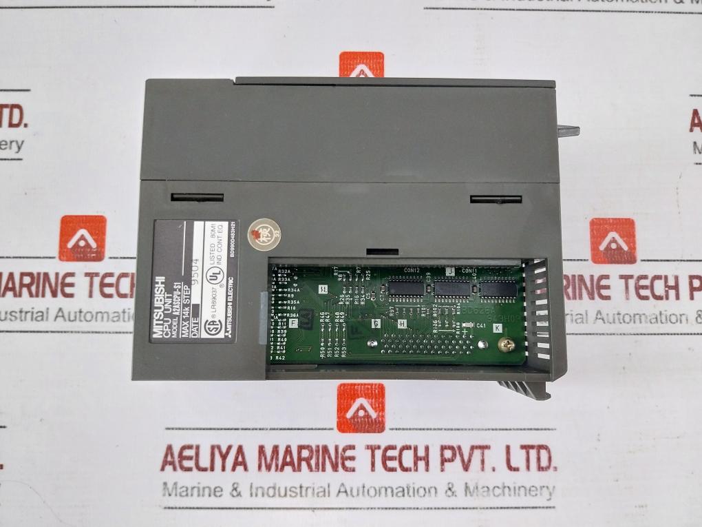 Mitsubishi Electric A1s63p, A1scpu-s1, A1sj71c24-r4, A1sx81 Module Rack