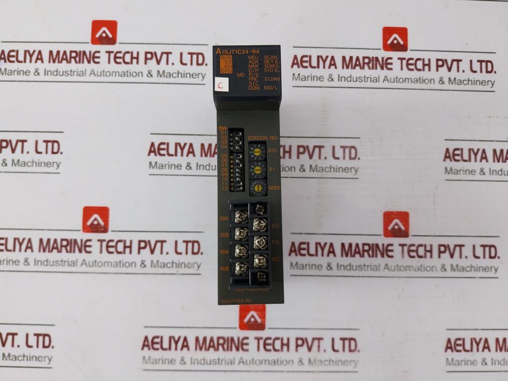 Mitsubishi Electric A1s63p, A1scpu-s1, A1sj71c24-r4, A1sx81 Module Rack