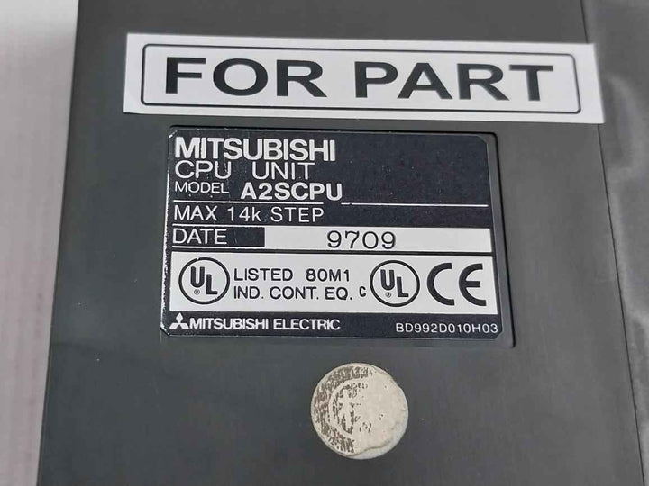 Mitsubishi Electric A2scpu Cpu Unit Module (not Working)