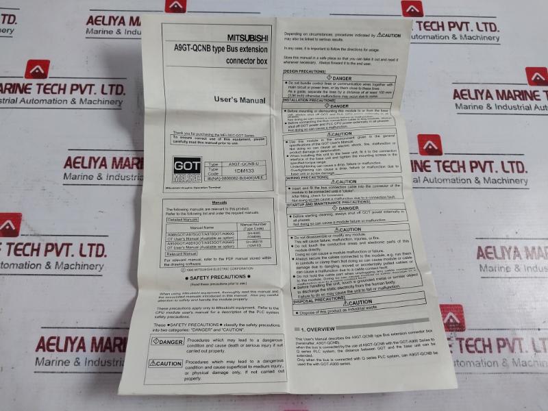 Mitsubishi Electric A9Gt-qcnb Melsec Got Bus Extension Connector Box 1Dm133