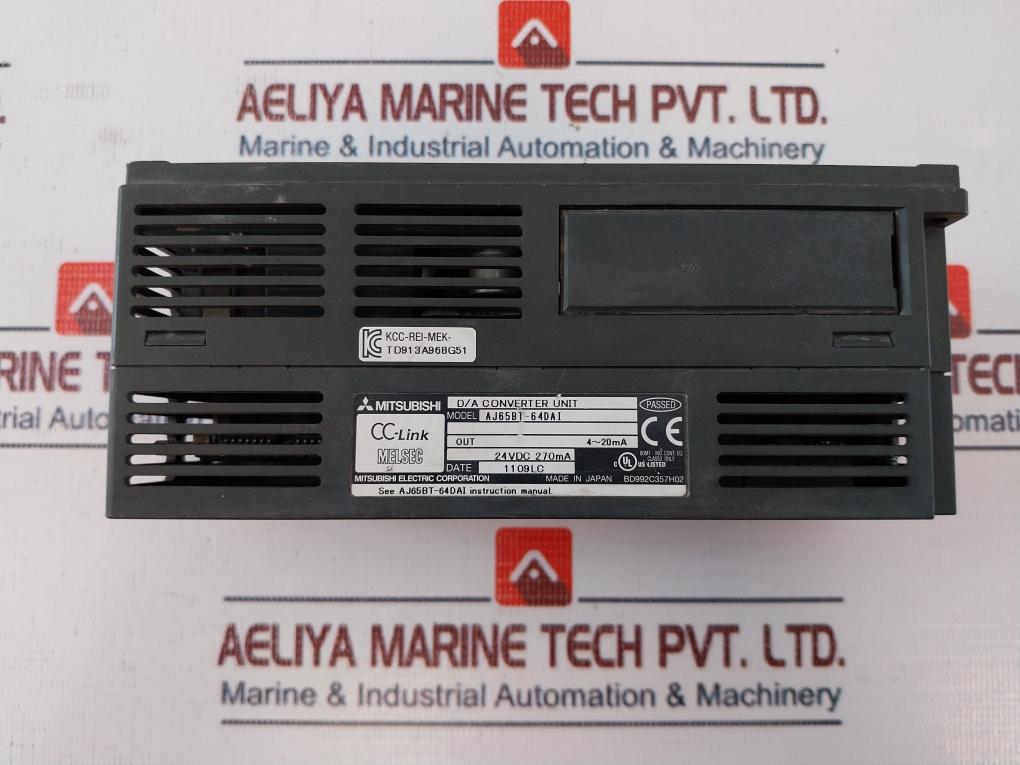 Mitsubishi Electric Aj65Bt-64Dai D/A Converter Unit 24Vdc 270Ma