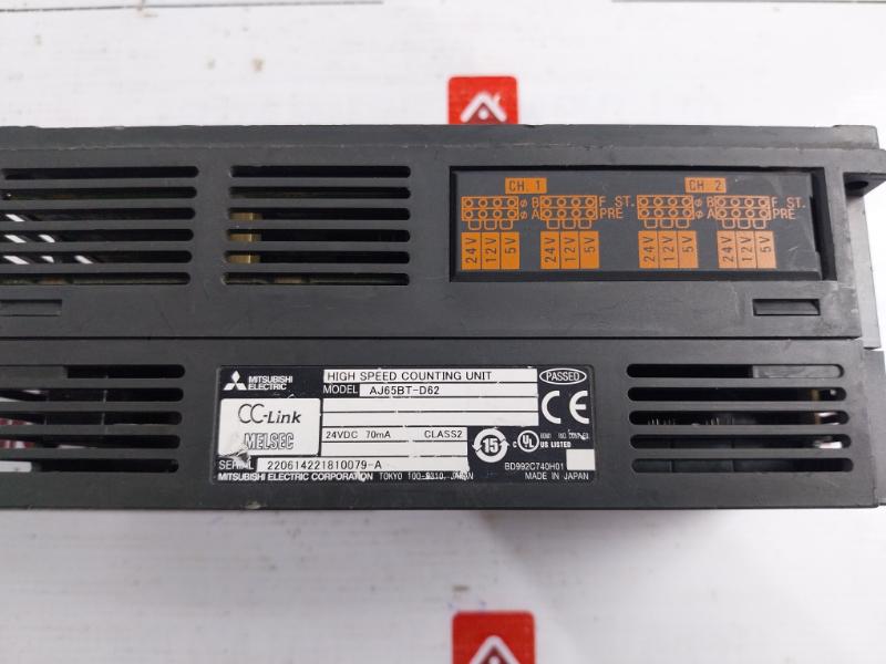 Mitsubishi Electric Aj65Bt-d62 High Speed Counting Unit 24Vdc 70Ma Class 2 Btd62