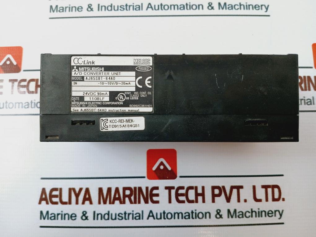 Mitsubishi Electric AJ65SBT-64AD CC-Link A/D Converter Unit 24VDC