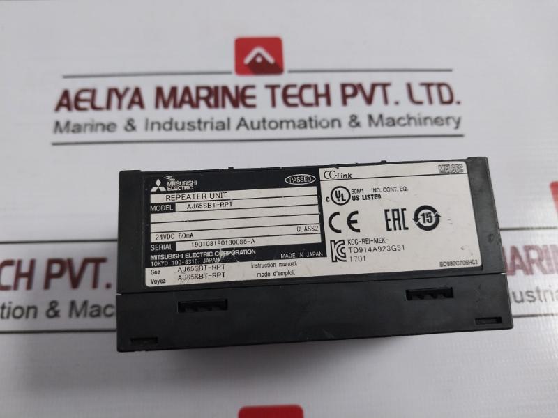 Mitsubishi Electric Aj65Sbt-rpt Cc-link Melsec Repeater Unit 24Vdc 60Ma
