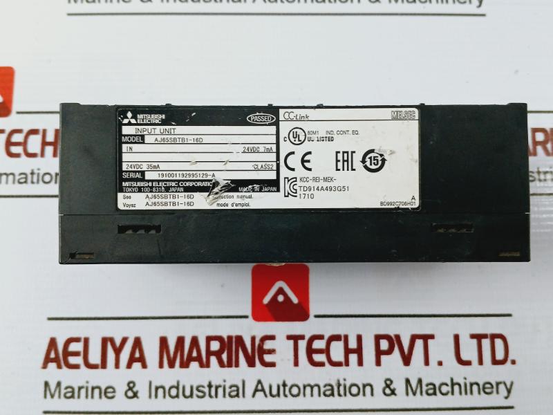 Mitsubishi Electric Aj65Sbtb1-16D Melsec Cc-link Input Unit 24Vdc 7Ma Class 2