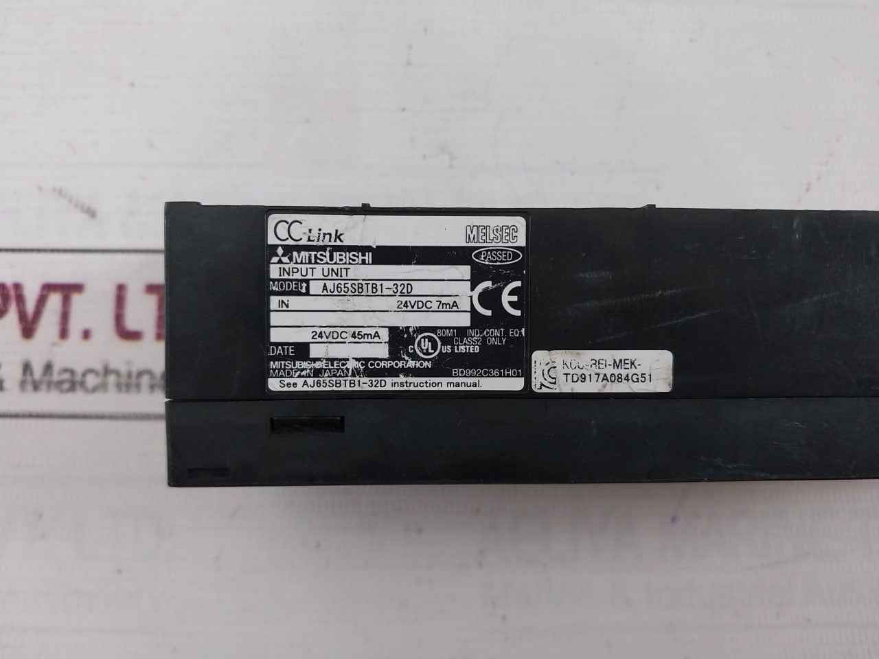 Mitsubishi Electric Aj65Sbtb1-32D Cc-link Compact I/O Module 24Vdc 7Ma