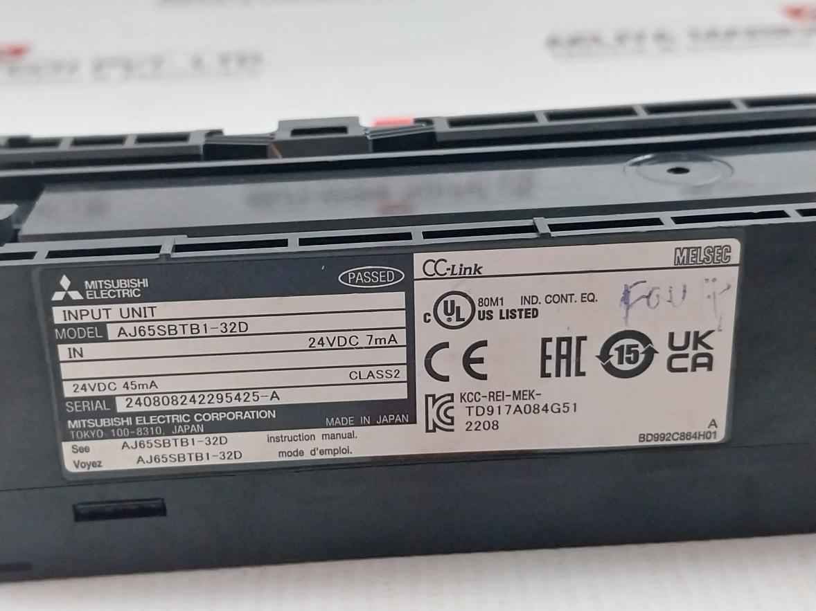 Mitsubishi Electric Aj65Sbtb1-32D Cc-link Input Unit