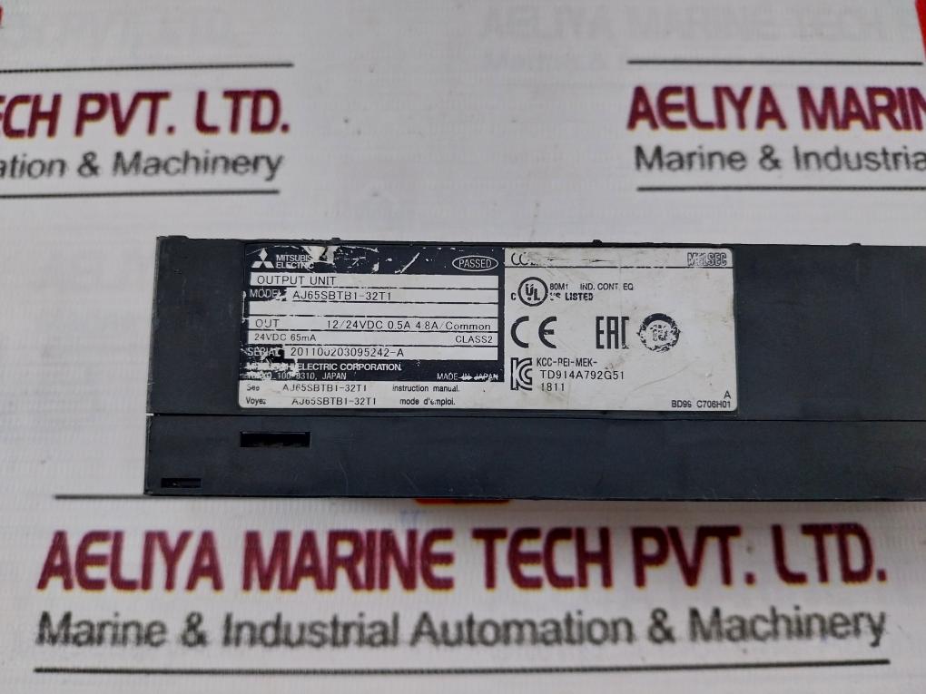 Mitsubishi Electric Aj65Sbtb1-32D Plc Cc-link Compact I/O Module 24Vdc 65Ma