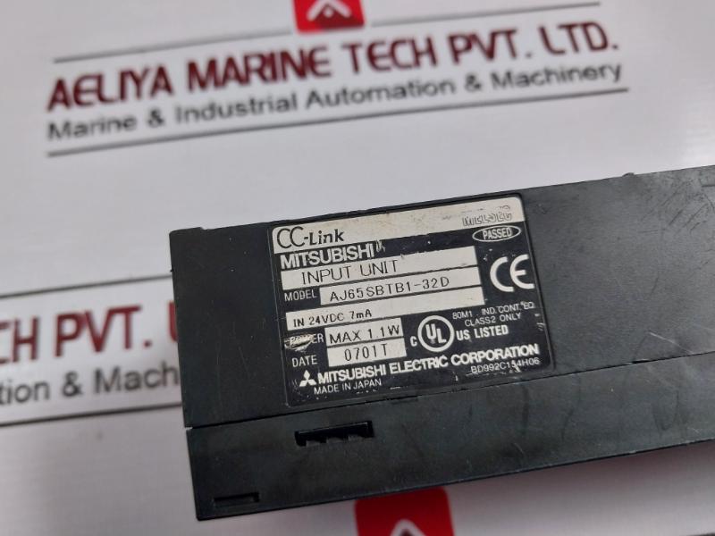 Mitsubishi Electric Aj65Sbtb1-32D Plc Cc-link Compact I/O Module 24Vdc 7Ma