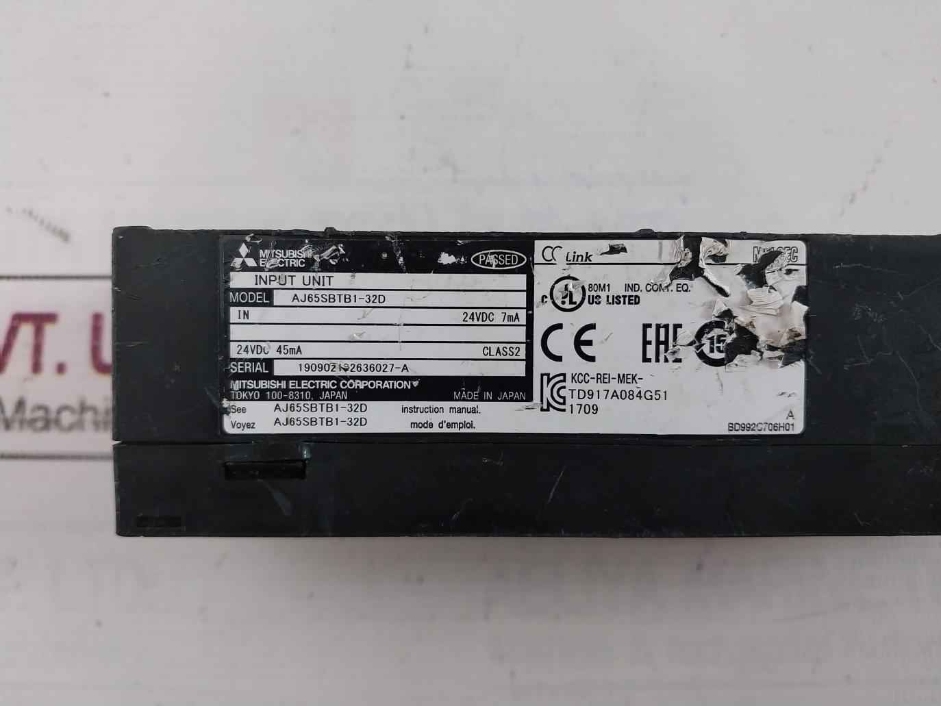 Mitsubishi Electric Aj65Sbtb1-32D Plc Cc-link Input/Output Module 24Vdc 45Ma