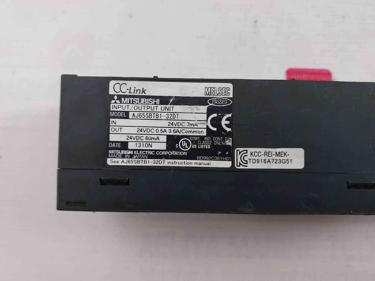 Mitsubishi Electric Aj65Sbtb1-32Dt Plc Cc-link Input/Output Module 24Vdc 7Ma