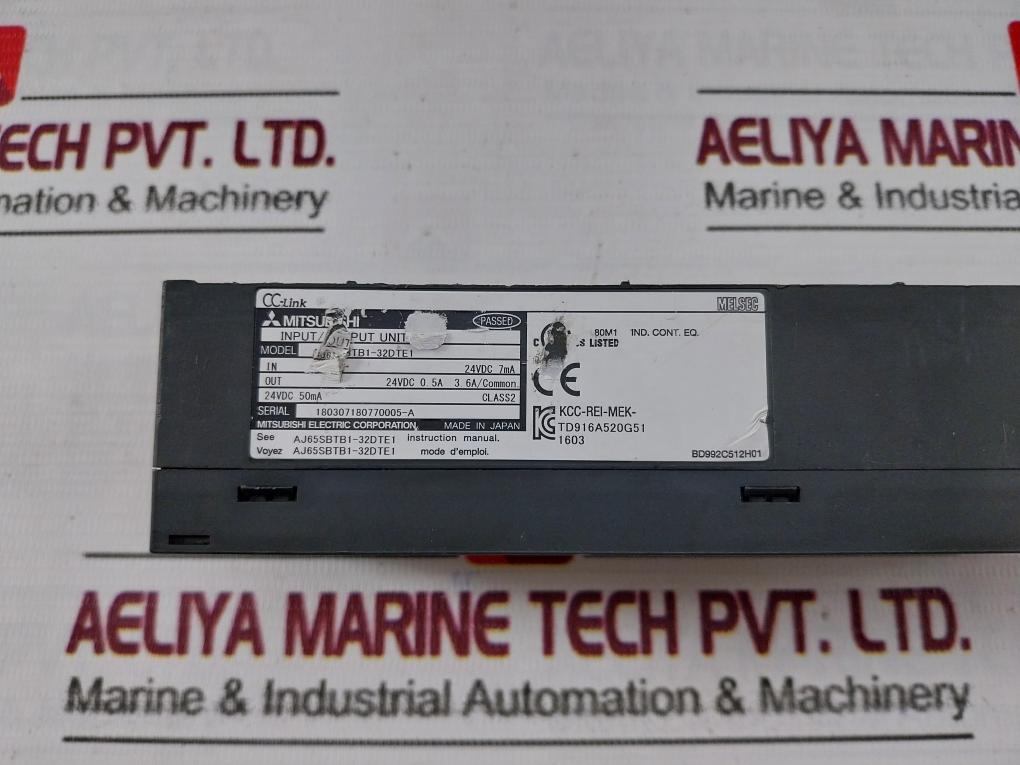 Mitsubishi Electric Aj65Sbtb1-32Dte1 Plc Input Output Module 24Vdc 0.5A 3.6A
