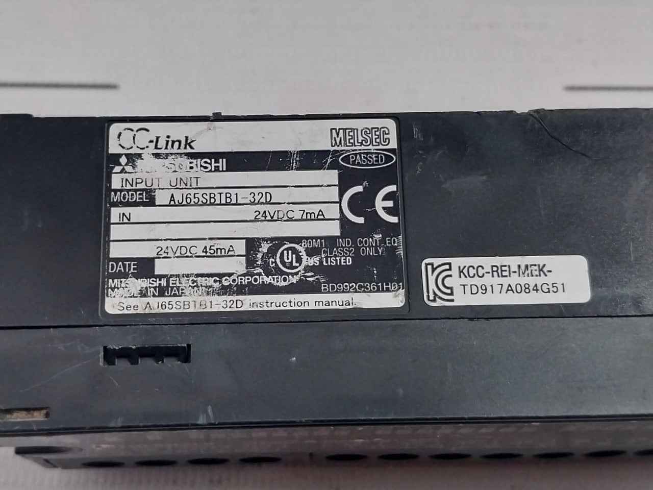 Mitsubishi Electric Aj65Sbtb1-32T1 Cc-link Input Unit In:24Vdc 7Ma