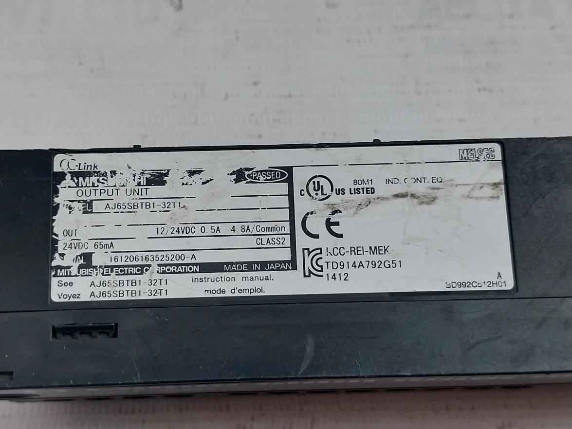 Mitsubishi Electric Aj65Sbtb1-32T1 Plc Cc-link Compact Output Module 0.5A 65Ma
