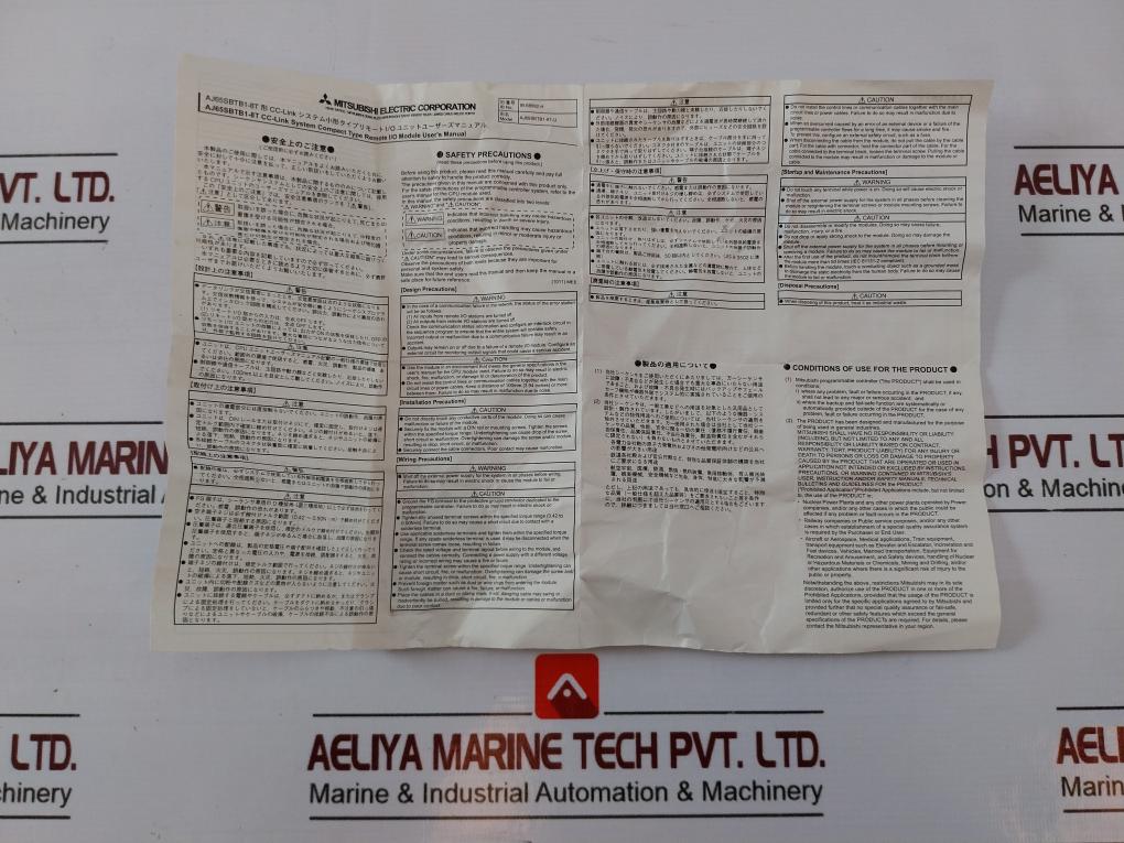 Mitsubishi Electric Aj65Sbtb1-8T Melsec Cc-link Output Unit Aj65Sbtb1-81-u 24Vdc