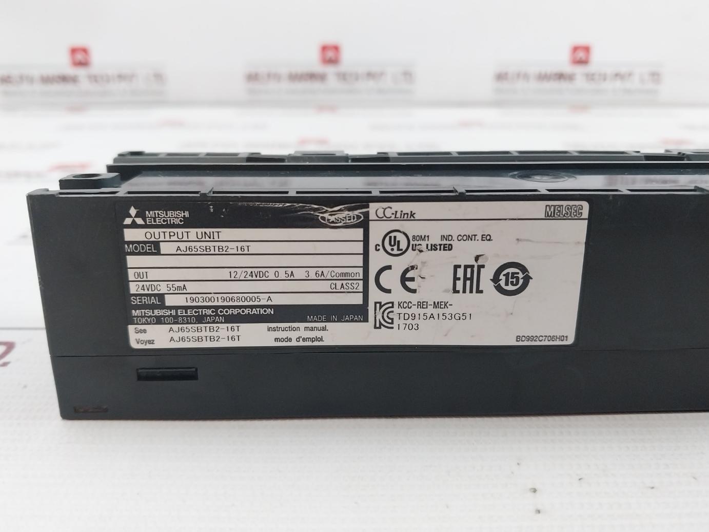 Mitsubishi Electric Aj65Sbtb2-16T Melsec Cc-link Output Unit 12/24Vdc 0.5A 3.6A