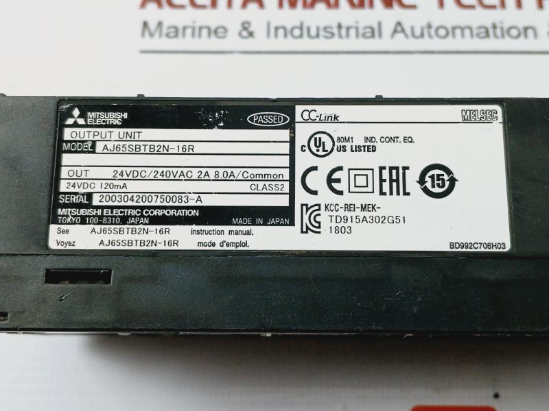 Mitsubishi Electric Aj65Sbtb2N-16R Plc Cc-link Compact 16 Output Unit