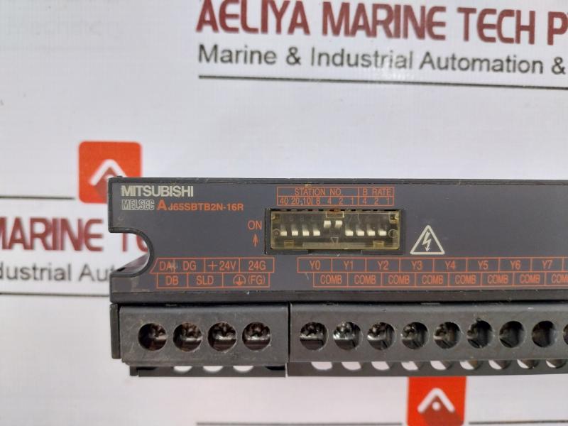 Mitsubishi Electric Aj65sbtb2n-16r Plc Cc-link Compact I/o Module 24vdc/240vac 2