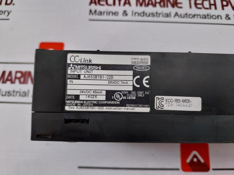 Mitsubishi Electric Aj65Sbtb3-16D Digital Input Module Bd992C361H01 24Vdc 7Ma