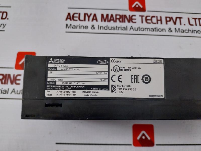 Mitsubishi Electric Aj65Sbtb3-16D Small Profile Dc Input Module Cc-link Melsec