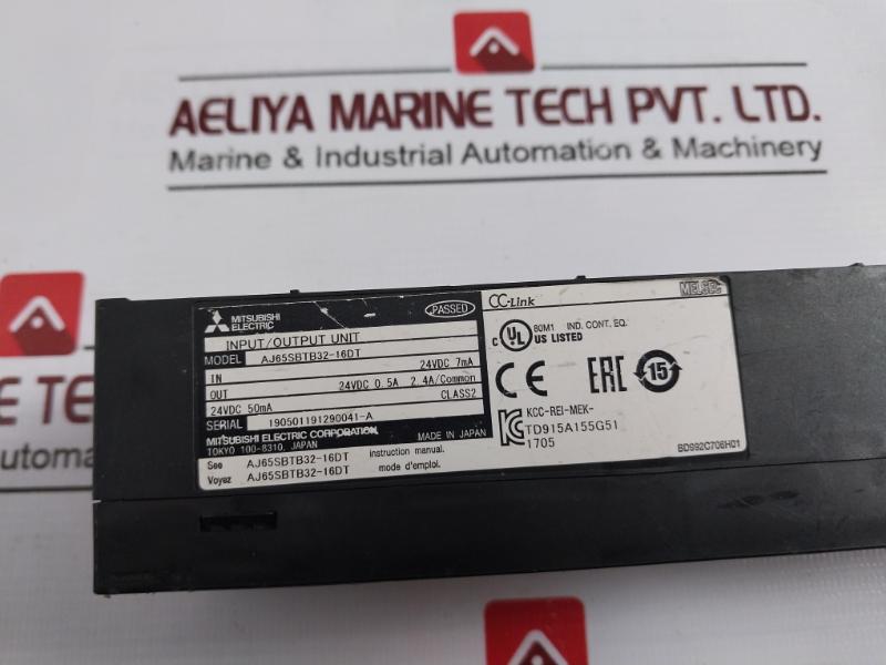 Mitsubishi Electric Aj65Sbtb32-16Dt Plc Cc-link Compact I/O Module 24Vdc 50Ma