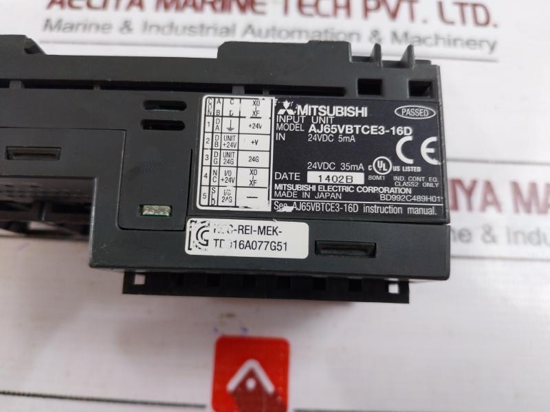 Mitsubishi Electric Aj65Vbtce3-16D Cc-link Input Unit 24Vdc