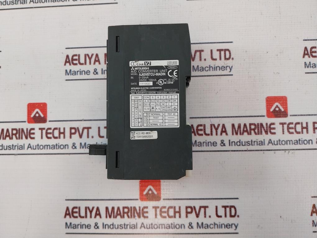 Mitsubishi Electric Aj65Vbtcu-68Adin A/D Converter Unit 24Vdc 100Ma