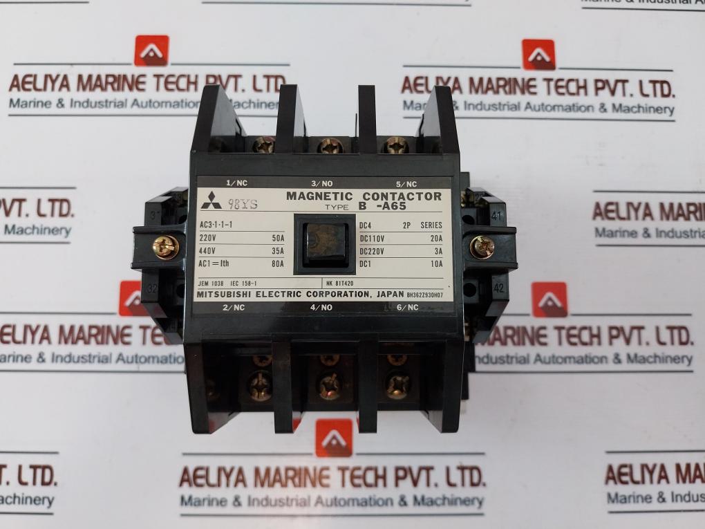 Mitsubishi Electric B-a65 Magnetic Contactor Ser Dc4 2P