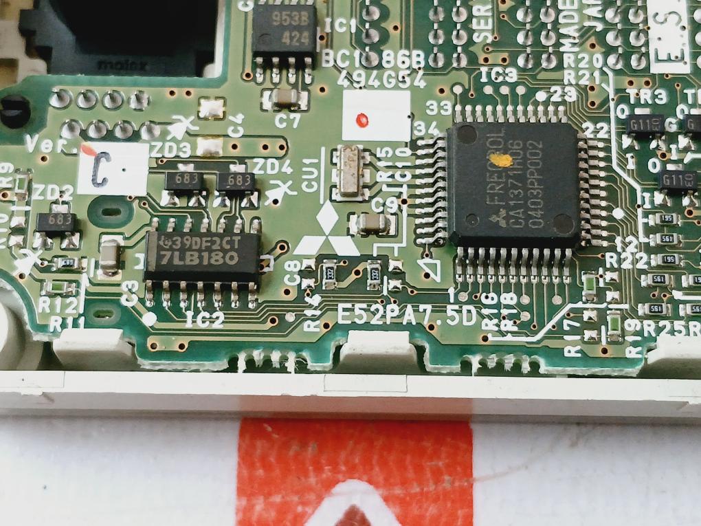 Mitsubishi Electric Bc186b494g54 Control Panel Ver C Bc186b494h04 E52pa7.5d