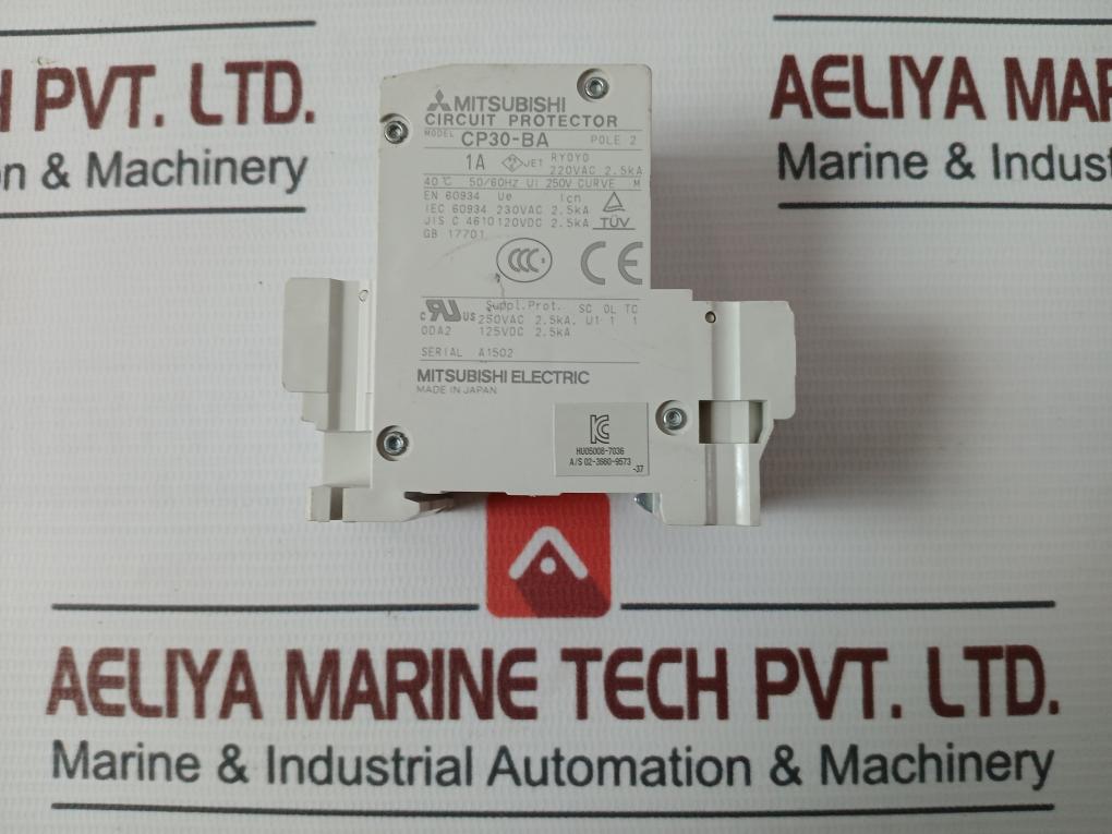 Mitsubishi Electric Cp30-ba Circuit Breaker 2Pole 220Vac 2.5Ka 40C 50/60Hz