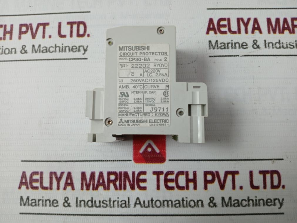 Mitsubishi Electric Cp30-ba Circuit Protector Pole 2 250Vac/125Vdc