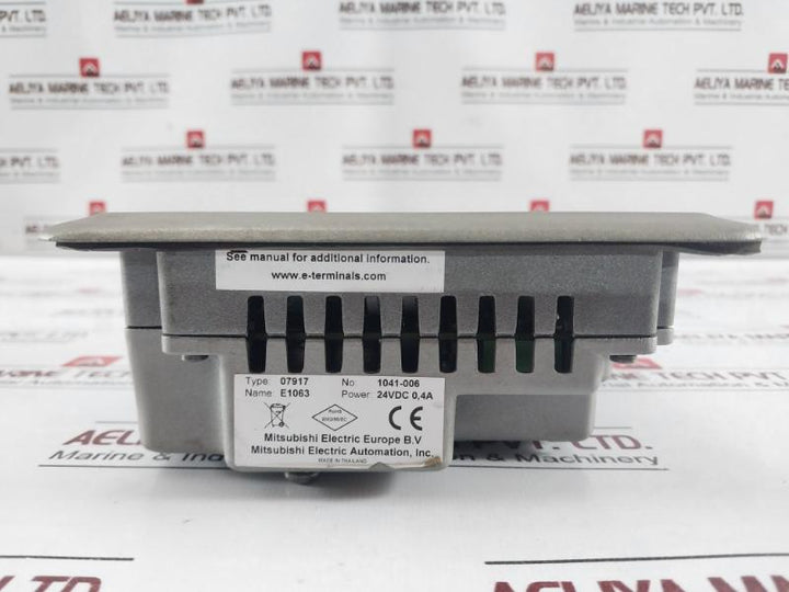 Mitsubishi Electric E1063 Graphic Touch Hmi Single Phase 1041-006 E207750
