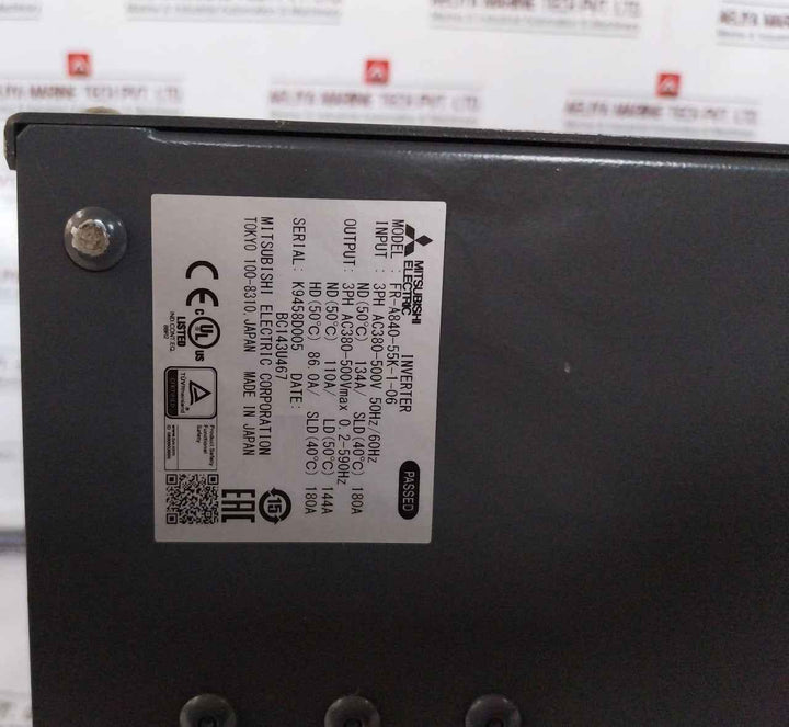 Mitsubishi Electric Fr-a840-55k-1-06 3-ph Frequency Inverter Drive Ac380-500v