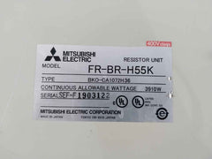 Mitsubishi Electric Fr-br-h55k Resistor Unit 3910w 400v