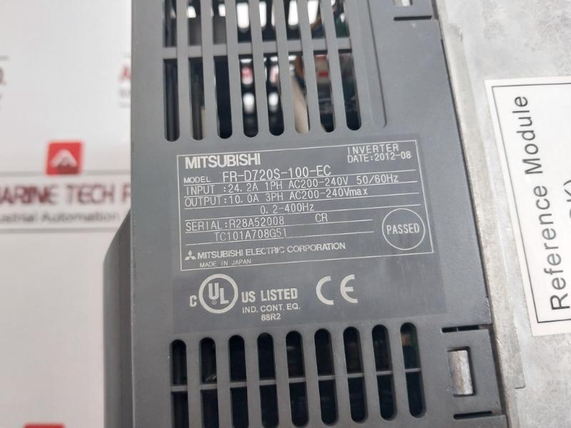 Mitsubishi Electric Fr-d720S-100-ec Inverter Rated Power 0.2-400Hz