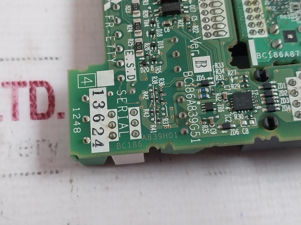 Mitsubishi Electric Fr-e7Ty Printed Circuit Board Card, Ver.B/D