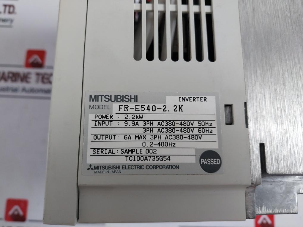 Mitsubishi Electric Freqrol-e500 Fr-e540-2.2K Inverter 400V Class 2.2Kw