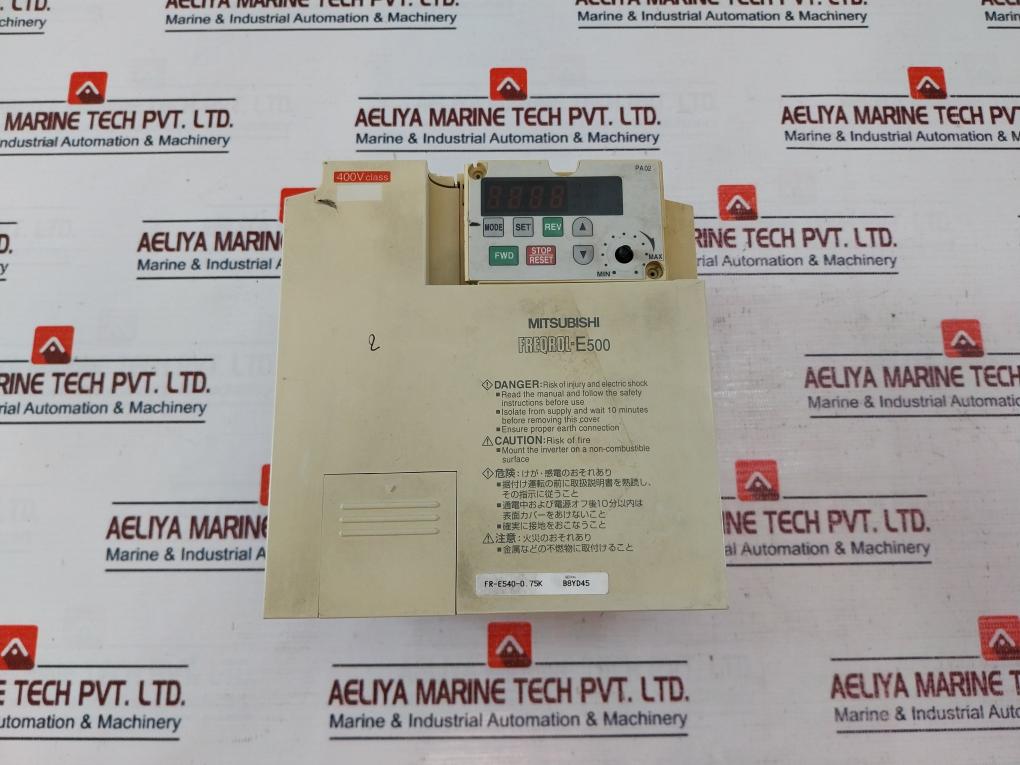 Mitsubishi Electric Freqrol-e500, Fr-e540-0.75K Inverter 3Ph Ac380-480V 50Hz