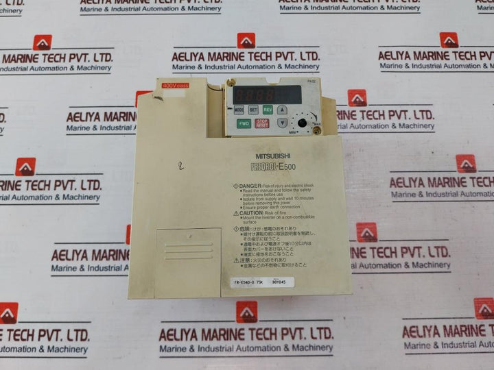 Mitsubishi Electric Freqrol-e500, Fr-e540-0.75K Inverter 3Ph Ac380-480V 50Hz