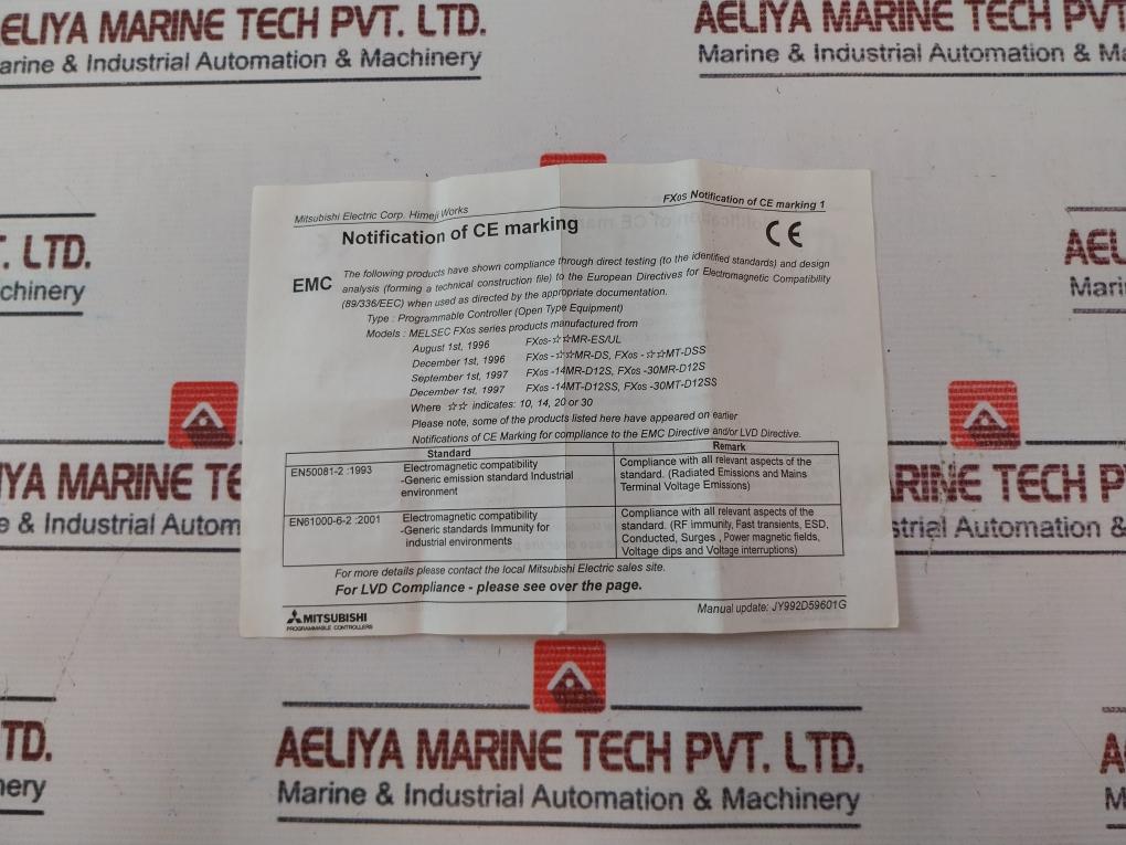 Mitsubishi Electric Fx0s-30mt-dss Programmable Controllers 24vdc