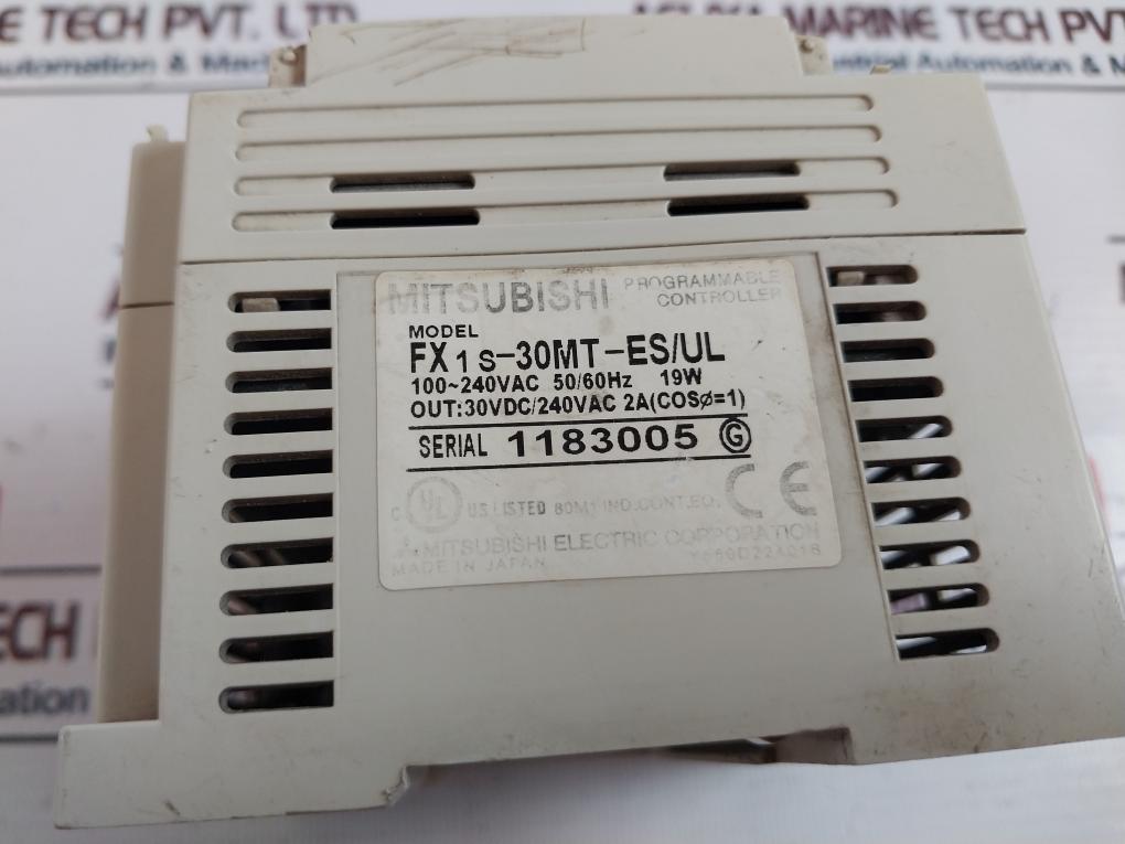 Mitsubishi Electric Fx1S-30Mt-es/Ul Programmable Controller 100~240 Vac 50/60 Hz