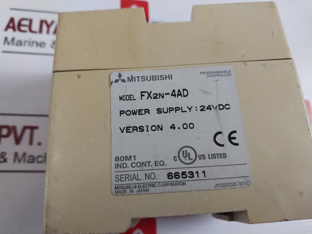 Mitsubishi Electric Fx2N-4Ad Programmable Controller, 24Vdc, 4.00