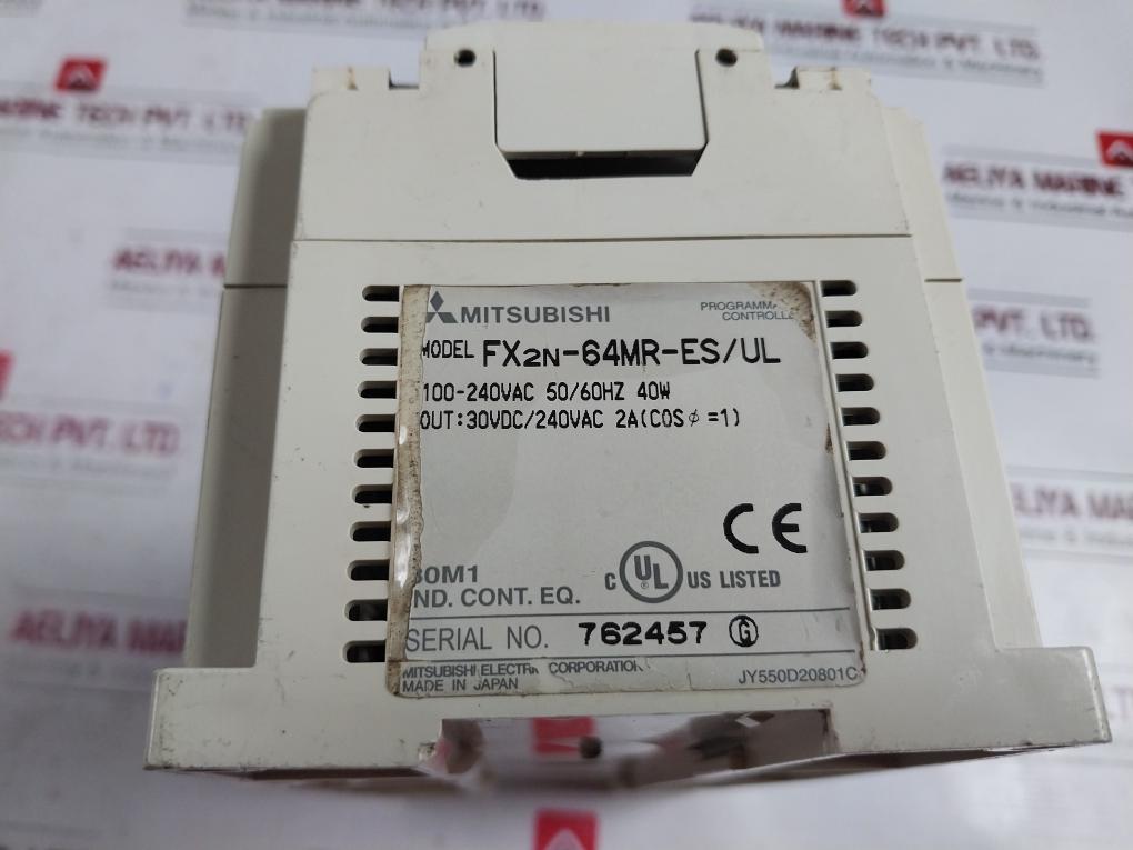 Mitsubishi Electric Fx2N-64Mr-es/Ul Transistor Outputs Base Unit Jy550D20801C