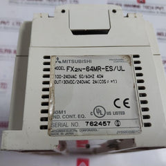 Mitsubishi Electric Fx2N-64Mr-es/Ul Transistor Outputs Base Unit Jy550D20801C