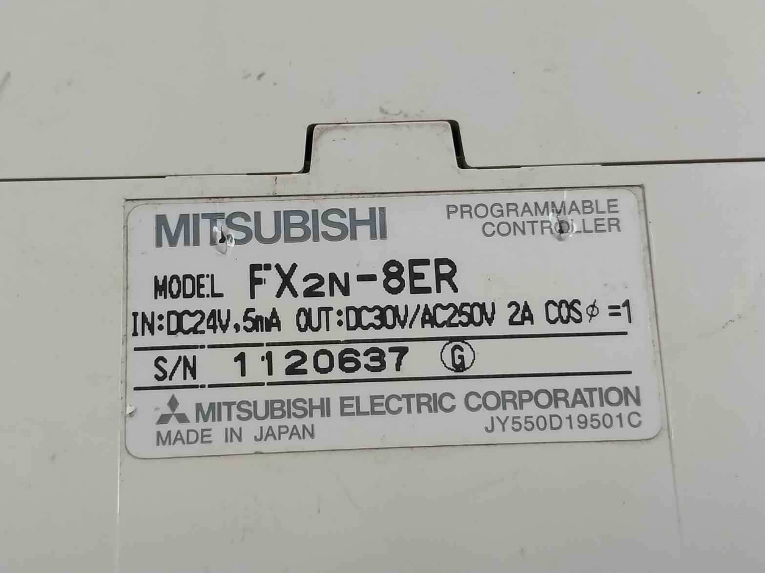 Mitsubishi Electric Fx2N-8Er Plc Expansion Module Dc30V/Ac250V 2A Jy550D19501C