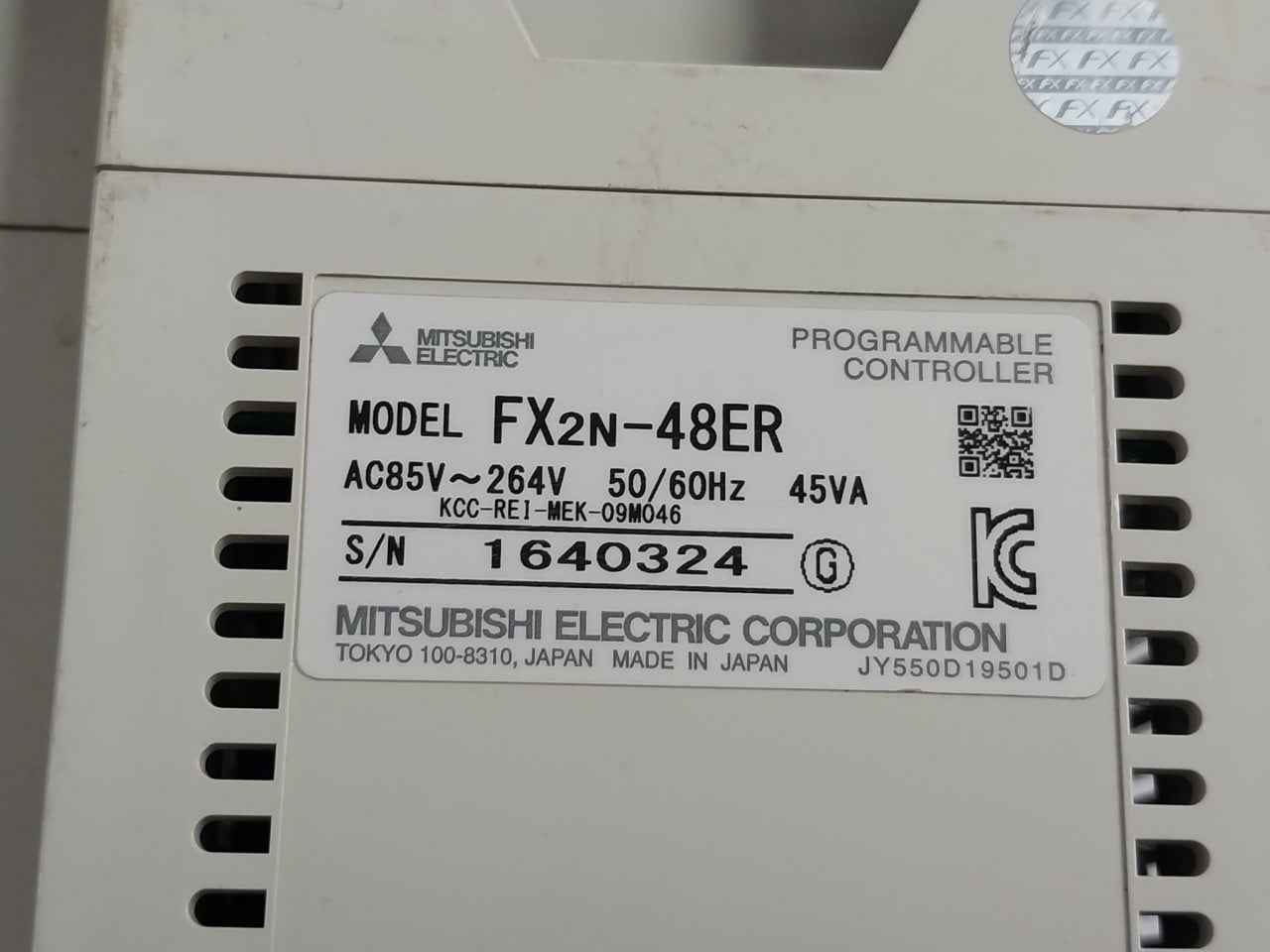 Mitsubishi Electric Fx2n-48er Melsec Programmable Logic Controller Ac85v-264v