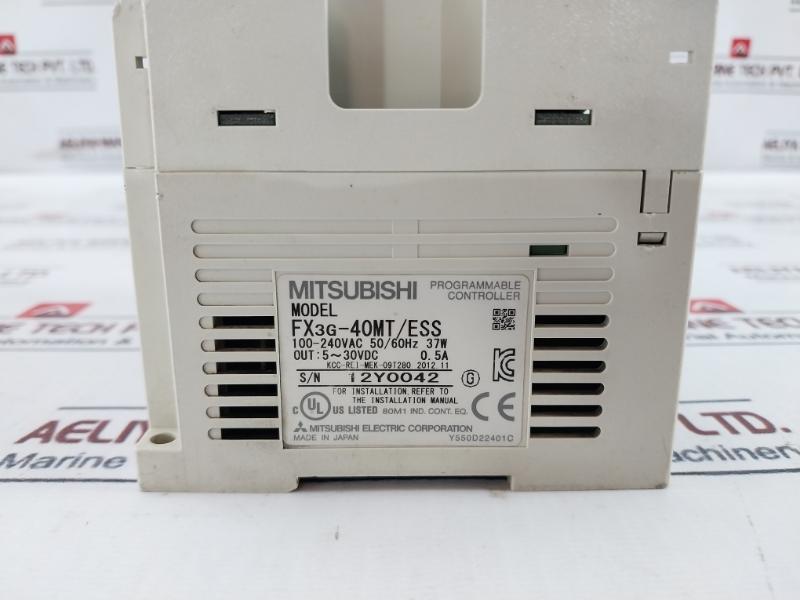 Mitsubishi Electric Fx3G-40Mt/Ess Programmable Controller 100-240Vac 50/60Hz