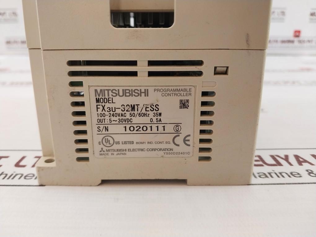 Mitsubishi Electric Fx3U-32Mt/Ess Programmable Controller 100-240Vac 50/60Hz 35W