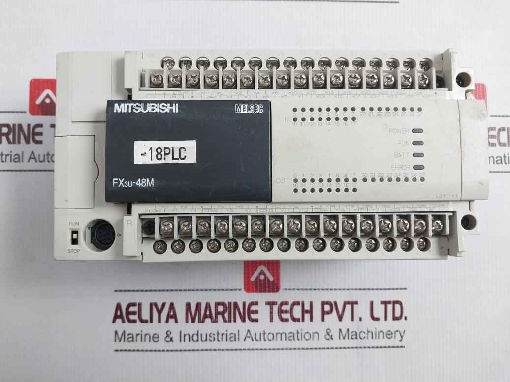 Mitsubishi Electric Fx3U-48Mr/Es Programmable Controller 100-240Vac 50/60Hz 40W