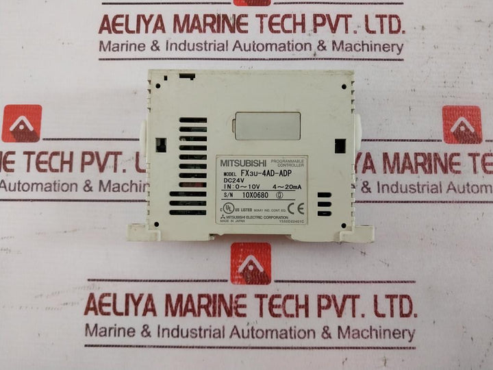 Mitsubishi Electric Fx3U-4Ad-adp Plc Analog Input Module Y550D22401C Dc24V 0-10V